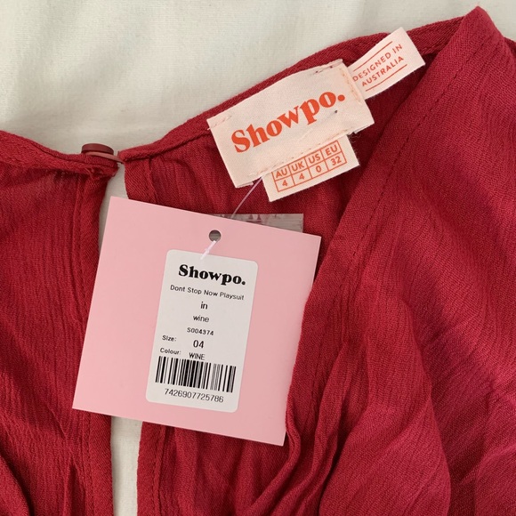 Red Wrap Romper - Picture 3 of 5